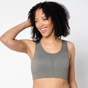 Breezies Floral Jacquard Seamless Wirefree Contour Bra Medium